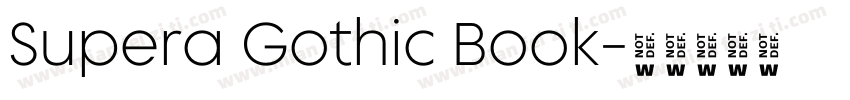 Supera Gothic Book字体转换
